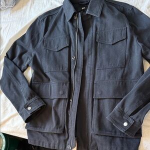H&M Men's Black Military Jacket